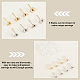 DICOSMETIC 80Pcs 4 Styles Earring Stud Findings Tray Stainless Steel and Gold Color Heart and Flower Blank Cabochon Settings Earring and 100Pcs Ear Nuts for Earring Making STAS-DC0009-37-4