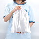 長方形サテン防塵袋  巾着袋  ホワイト  41x30.3x0.2cm ABAG-WH0031-35-1
