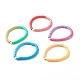 Polymer Clay Heishi Surfer Stretch Bracelet with Brass Heart BJEW-JB07850-1