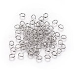 304 Stainless Steel Open Jump Rings, Oval, Stainless Steel Color, 20 Gauge, 5.3x4.5x0.8mm, Hole: 2.5x3mm