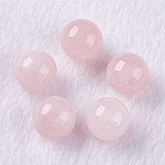 Naturale perle di quarzo rosa, mezzo forato, tondo, 8mm, mezzo buco: 1 mm