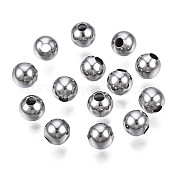 Круглые бусины из нержавеющей стали марки 304 STAS-TAC0004-5mm-P