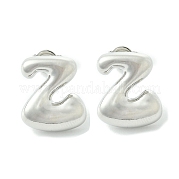 Серьги из латуни с покрытием стойки EJEW-S222-01P-Z