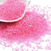 Стеклянные бусины прозрачных цветов SEED-H003-01F