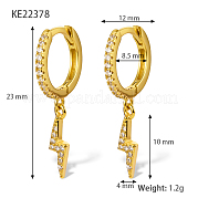 Серьги-гвоздики с молниями из стерлингового серебра s925 с цирконом OB5526-17