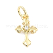 Подвески из латуни с покрытием из прозрачного кубического циркония KK-M293-17G