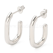 Овальные серьги-гвоздики из латуни EJEW-Q770-11P