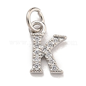 Буквица из латуни с подвесками из кубического циркония KK-Q814-26K-P