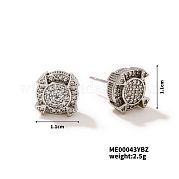 Изысканные модные серьги-гвоздики с полыми бриллиантами UT4422-2