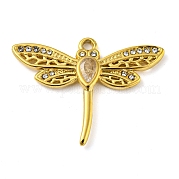 Ion Plating(IP) Real 18K Gold Plated 304 Stainless Steel Rhinestone Pendants STAS-P341-06G-01