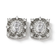 Латунные микро проложить кубического циркония бусы KK-G491-36P-04