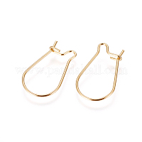 50Pcs/Box Kidney Earring Hooks 18K Gold Plated Kidney Ear Wires