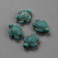 Окрашенные синтетические бирюзовые бусины&nbsp;G-WH20010-02B