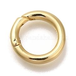 Anelli per cancelli a molla in ottone placcati a cremagliera,  cadmio& piombo libero, placcato di lunga durata, vero placcato oro 18k, 13x2.5mm