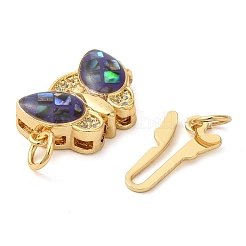 Латунные застежки из прозрачного кубического циркония с микропаве KK-K385-096G