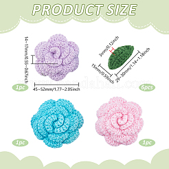 9 шт. аксессуары для украшений из хлопка ручной работы крючком&nbsp;DIY-PH0033-39A