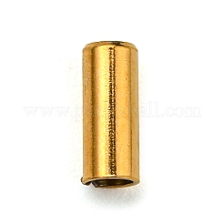 304ステンレススチールコードエンド  エンドキャップ  コラム  ゴールドカラー  5.5x2mm  内径：1.5mm&nbsp;STAS-L270-01A-G