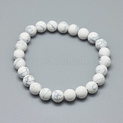 Bracelets extensibles en jaspe turquoise synthétique&nbsp;BJEW-K212-A-009