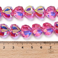 Гальванизируйте прозрачное стекло бисер нитей&nbsp;X-EGLA-B012-AB07