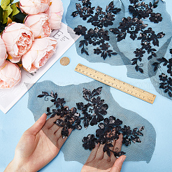 Цветочная вышивка полиэстером пришить аппликации&nbsp;PATC-WH0012-32A