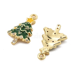Рождественские тематические латунные подвески с микропаве и кубическим цирконием KK-L228-30C-G