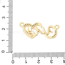 Laiton micro pavé clair zircone cubique liens&nbsp;KK-D357-03H-G