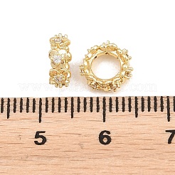 Messing Mikro ebnen Zirkonia European Beads&nbsp;KK-K297-50KCG