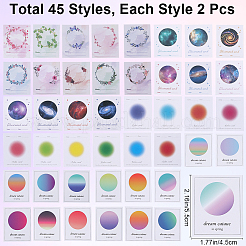 8 пакет 4 стиля многоцветная бумажная сургучная печать штамп иллюстрированная карточка для сургучной печати монеты AJEW-CP0007-63