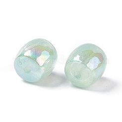 不透明なアクリルビーズ  ABカラー  マカロンカラー  バレル  アクアマリン  15.5x16.5mm  穴：3mm&nbsp;OACR-C009-01E