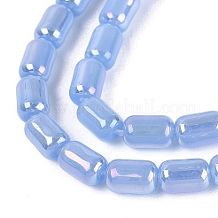 Chapelets de perles en verre d'imitation jade électrolytique&nbsp;EGLA-Q132-03A-B04
