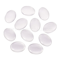 Прозрачные прозрачные стеклянные плоские задние кабошоны GGLA-TA0001-02-40x30