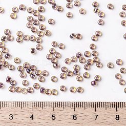 MIYUKIラウンドロカイユビーズ  日本製シードビーズ  （rr342)ベリーライニングライトトパーズab  8/0  3mm  穴：1mm  約422~455PCS /ボトル  10 G /ボトル&nbsp;SEED-JP0009-RR0342
