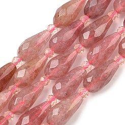 Природного кварца клубники нитей бисера&nbsp;G-G453-F03-8x16mm