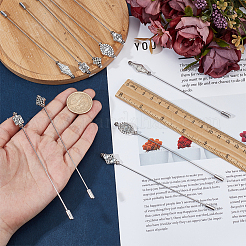 20 шт. 2 комплекта 5 стилей латунных булавок для килта для женщин JEWB-DR00009