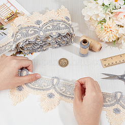 7.5 ярд полиэфирная цветочная кружевная отделка OCOR-OC0001-53B