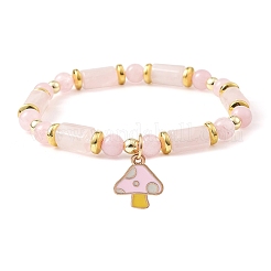 Rosa naturale bracciali di perline di quarzo&nbsp;BJEW-JB09468