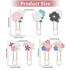 7 шт. 7 стиля закладки из цинкового сплава с эмалью в тонах розового золота AJEW-GL0001-88