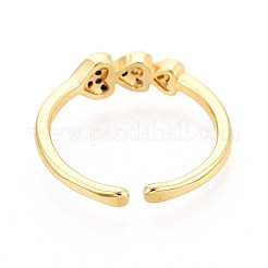 Манжеты из латуни с микро паве кубический цирконий для женщин KK-T071-61G