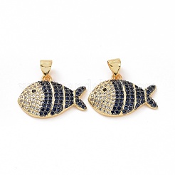 Латунные микропаве прозрачные подвески с фианитом ZIRC-F135-02G-01