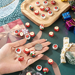28 Stück 4 Stile Weihnachtsthema handgemachte Porzellanperlen&nbsp;PORC-TA0001-38