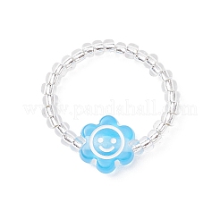 Прозрачные акриловые кольца на палец RJEW-JR00957