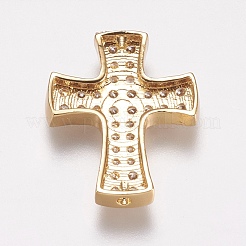 Латунные микро проложить кубического циркония бусы ZIRC-E143-28G