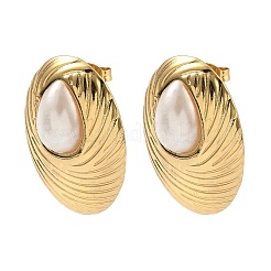 Boucles d'oreilles à tige en acier inoxydable 201&nbsp;EJEW-D354-08G-05