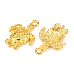 チベットのスタイルの合金のウミガメのペンダント  カドミウムフリー＆ニッケルフリー＆鉛フリー  ゴールドカラー  22x15.5x2.5mm  穴：2mm  約595個/1000g&nbsp;TIBEP-22101-G-FF