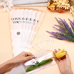 50 pièces de papier artisanal d'emballage de bouquet de fleurs opp&nbsp;DIY-TA0010-93A