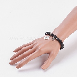 Bracciali elasticizzati in pietra mista naturale e sintetica&nbsp;BJEW-JB03772