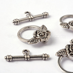 チベット風マンテル  鉛フリー＆カドミウムフリー＆ニッケルフリー  アンティークシルバー  花：18x19mm  バー：4x24mm  穴：2mm&nbsp;LS-LF0026Y-NF