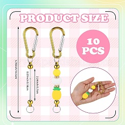 10шт алюминий с карабинами для скалолазания AJEW-SZ0002-58B