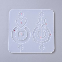 Серьги подвеска силиконовые Молды&nbsp;DIY-L023-30