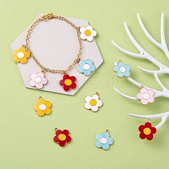 20шт 5 цвета сплава эмалевые подвески&nbsp;ENAM-FS0001-05